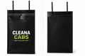 CleanaCabs hanging rubbish bag – branded front and back view
